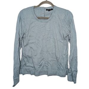 Banana Republic Blue Knit Button Back Sweater Top Size Large